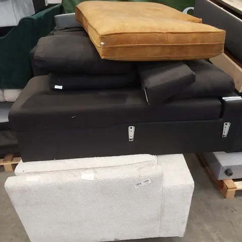 APPROXIMATELY THREE ASSORTED UPHOLSTERY SECTIONS