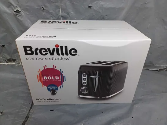 BOXED BREVILLE BOLD COLLECTION 2 SLICE TOASTER IN BLACK