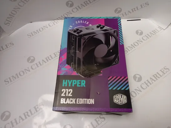 BOXED COOLER MASTER HYPER 212 BLACK EDITION HEATSINK AND FAN, FOR VARIOUS INTEL AND AMD CPU SOCKETS