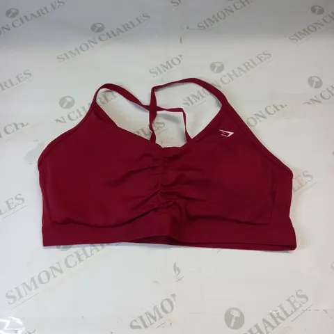 GYMSHARK TRAINING BRA IN RED SIZE LARGE