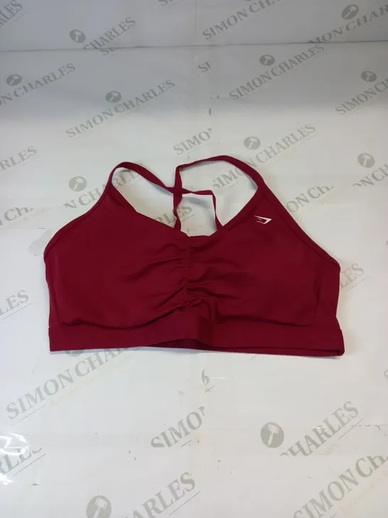 GYMSHARK TRAINING BRA IN RED SIZE LARGE