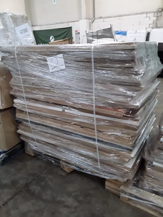 PALLET OF APPROXIMATELY 59 PARTICLE BOARDS