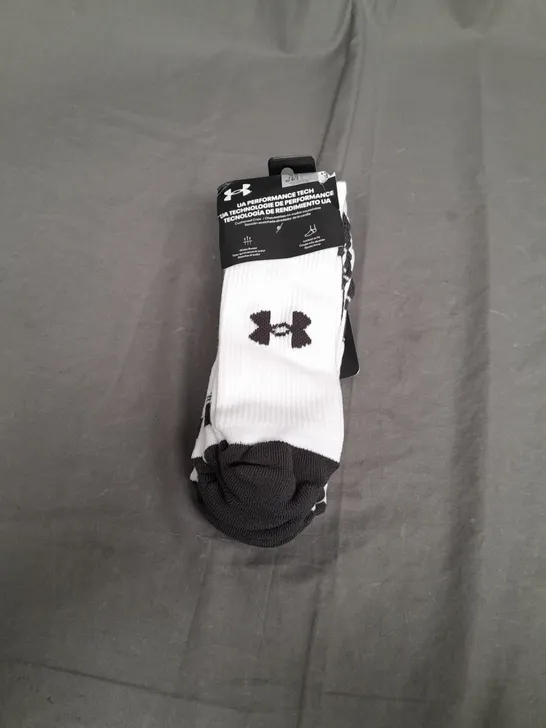 UNDER ARMOUR UA PERFORMANCE TECH SOCKS 3 PAIRS -  UK 7.5 - 12