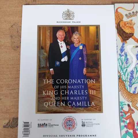 2 OFFICIAL SOUVENIR PROGRAMMES FOR THE CORONATION OF HIS MAJESTY KING CHARLES III AD HER MAJESTY QUEEN CAMILLA