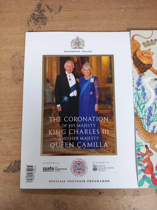 2 OFFICIAL SOUVENIR PROGRAMMES FOR THE CORONATION OF HIS MAJESTY KING CHARLES III AD HER MAJESTY QUEEN CAMILLA