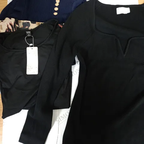 BOX OF APPROXIMATELY 20 SHEIN, ASOS AND EMERY ROSE ITEMS OF CLOTHING