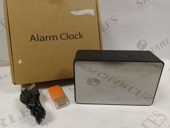 BOXED DIGITAL MIRRORED ALARM CLOCK 