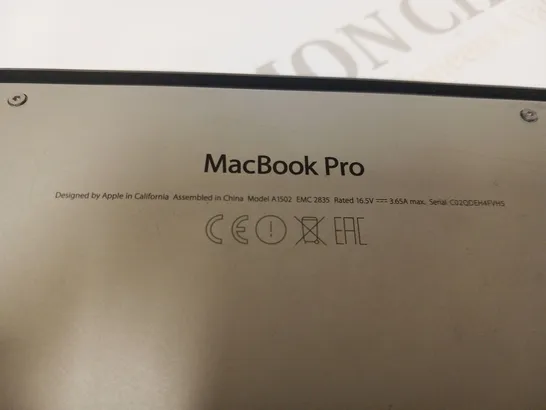 APPLE MACBOOK PRO (A1502 EARLY 2015)