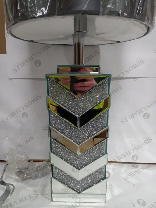 JM BY JULIEN MACDONALD ENCAPSULATED CRYSTAL CHEVRON LAMP