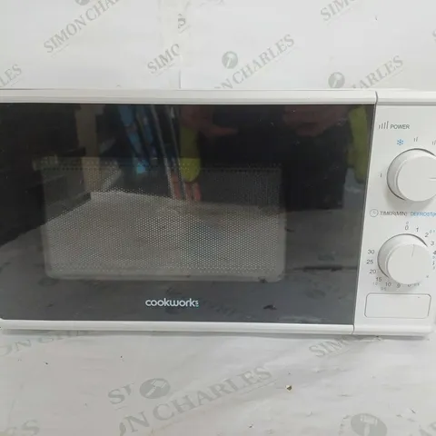 BOXED COOKWORKS 700W WHITE MICROWAVE 17L