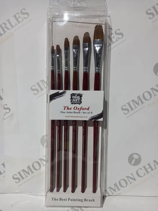 THE OXFORD SET OF 6 FINE ARTIST BRUSHES