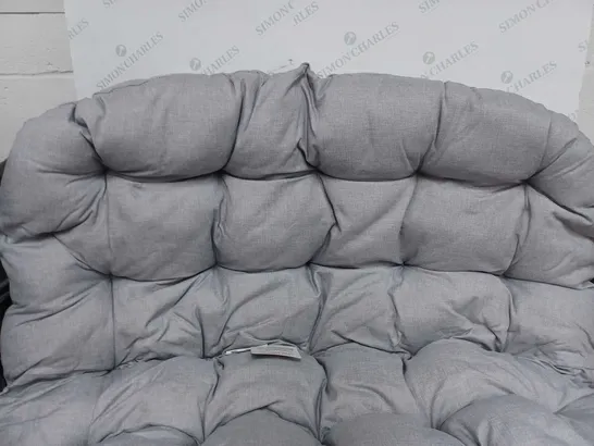 LARGE PADDED ROCKING/COCOON CHAIR - IN LIGHT GREY - COLLECTION ONLY