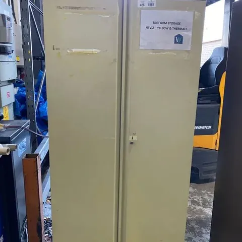 TWO DOOR METAL CUPBOARD