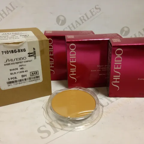 SHISEIDO SHEER & PERFECT COMPACT REFILL 3PCS SHADE NATURAL FAIR IVORY 140