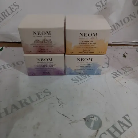 BOXED SET OF 4 NEOM ORGANIC LONDON SCENTED CANDLE 