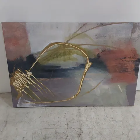 BOXED CANVAS PAINTING BURNISHED LOOPS I BY JENNIFER GOLDBERGER (1 BOX)