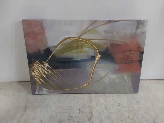 BOXED CANVAS PAINTING BURNISHED LOOPS I BY JENNIFER GOLDBERGER (1 BOX)