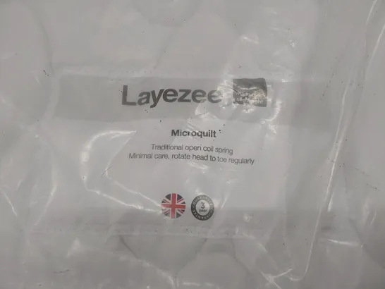 QUALITY BAGGED 4' SMALL DOUBLE LAYEZEE MICROQUILT MATTRESS 