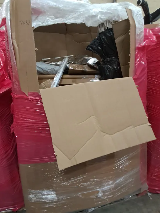 PALLET OF ASSORTED HOUSEHOLD ITEMS TO INCLUDE FULL SIZE FOOD PROCESSOR, NON WOVEN FABRIC WARDROBE AND TOILET SEAT COVER