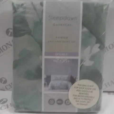 SLEEPDOWN BOTANICALS LEAVES DOUBLE DUVET SET