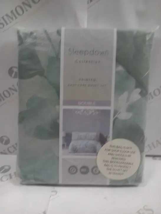 SLEEPDOWN BOTANICALS LEAVES DOUBLE DUVET SET