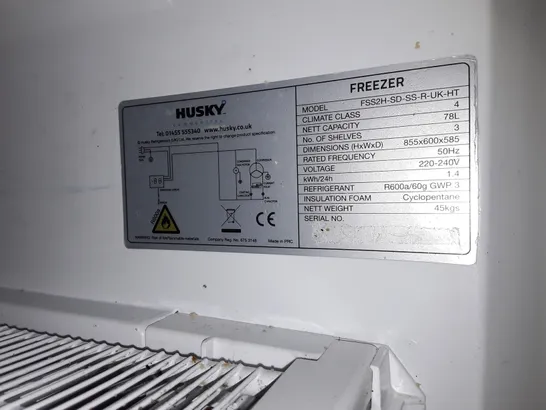 HUSKY COMMERCIAL STAINLESS STEEL UNDERCOUNTER FREEZER