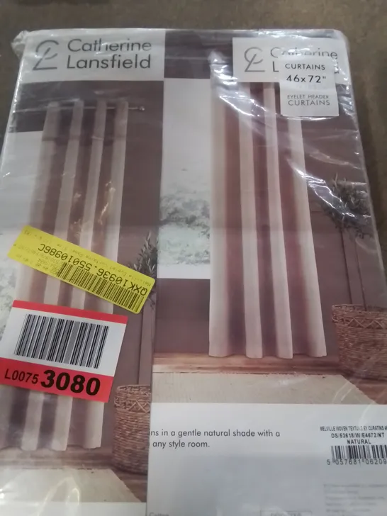 CATHERINE LANSFIELD EYELET CURTAINS 46X72INCH