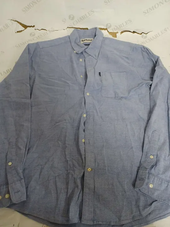 BARBOUR TAILORED FIT LIGHT BLUE OVERSHIRT - UK M