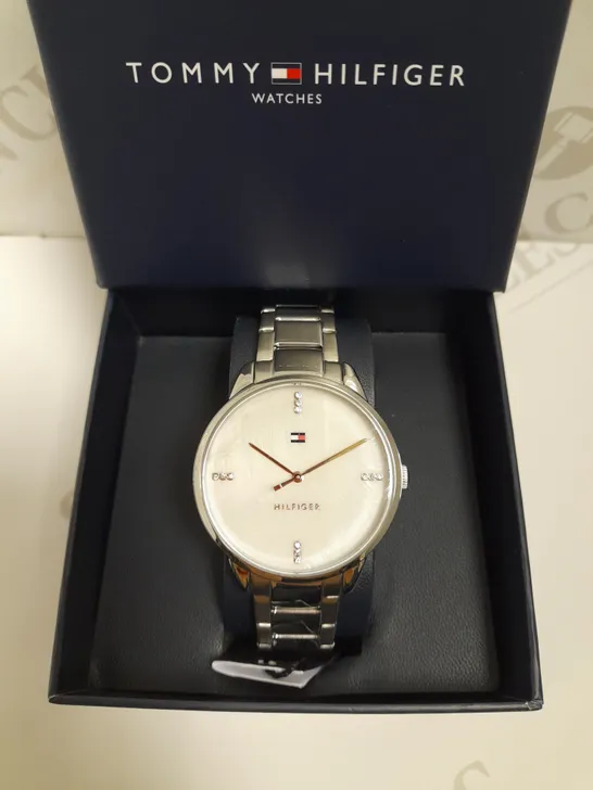 TOMMY HILFIGER MOP LADIES SILVER WATCH  RRP £127