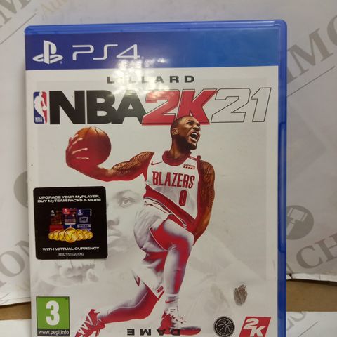 PLAYSTATION 4 NBA 2K21 GAME