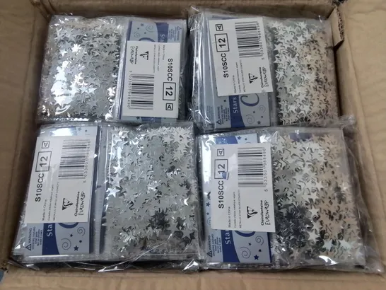 TWO BOXES OF 144 BRAND NEW 14G PACKS OF METALLIC STAR CONFETTI 