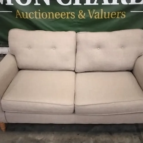 QUALITY DESIGNER 2 SEATER BEIGE FABRIC SOFA