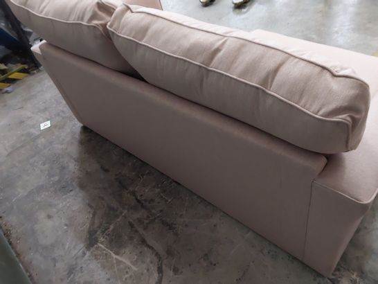 DESIGNER METAL ACTION LIGHT PINK FABRIC 3 SEATER SOFA 