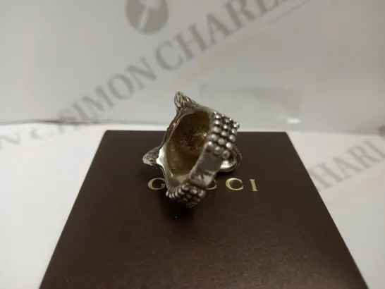 GUCCI ANGER FOREST STERLING SILVER RING - SIZE UNKNOWN