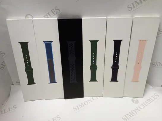 LARGE QUANTITY OF LOOSE ASSORTED APPLE WATCH STRAPS IN ASSORTED COLOURS 