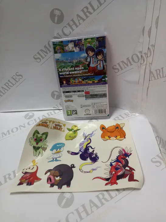 POKEMON SCARLET AND STICKERS RRP £47.99