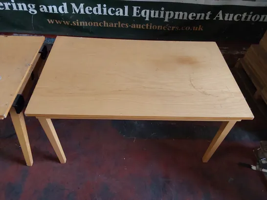 SET OF 2 WOODEN SCHOOL DESKS 