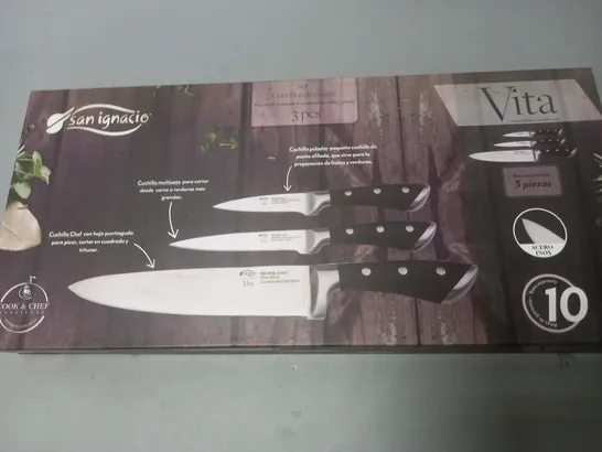 BOXED SAN IGNACIO VITA 3-PIECE KNIFE SET