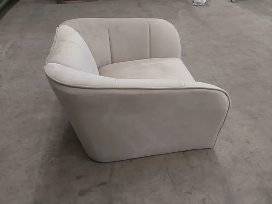 DESIGNER LOREN CHAMPAGNE VELVET ARMCHAIR 