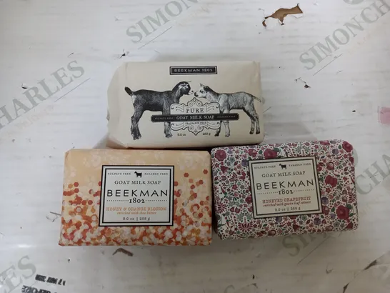 BOX OF APROX 10 BARS OF BEEKMANS SOAP 