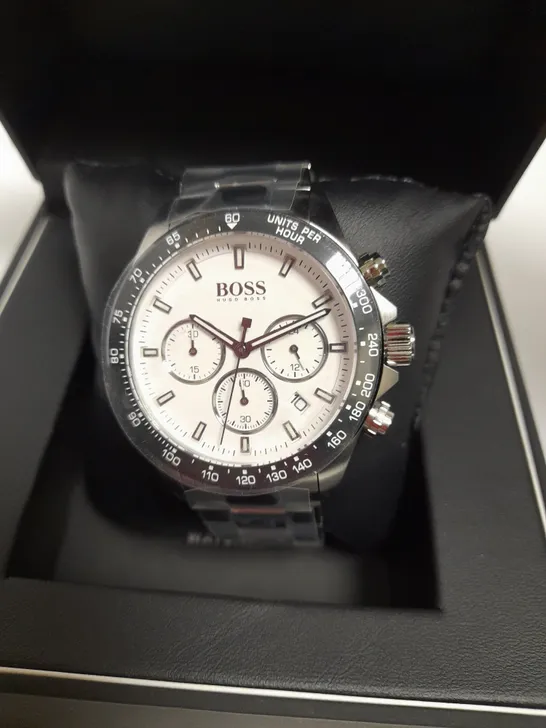 BOSS HERO WHITE CHRONOGRAPH DIAL WATCH RRP £379