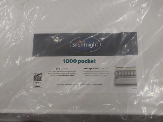 BAGGED DESIGNER DOUBLE 135CM SILENTNIGHT MIA 1000 POCKET ORTHO FIRM MATTRESS RRP £599