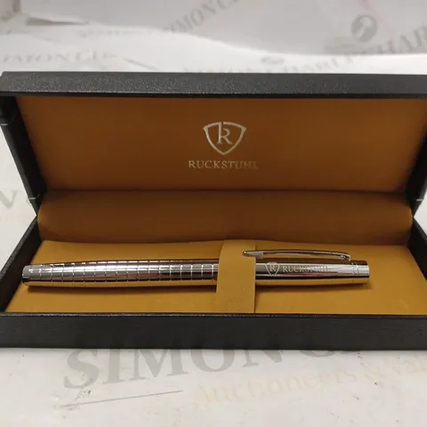 RUCKSTUHL STAINLESS STEEL LUXURY PEN IN GIFT BOX – HAND ASSEMBLED