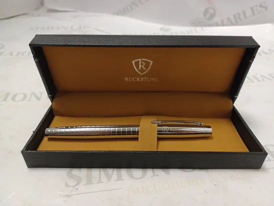 RUCKSTUHL STAINLESS STEEL LUXURY PEN IN GIFT BOX – HAND ASSEMBLED