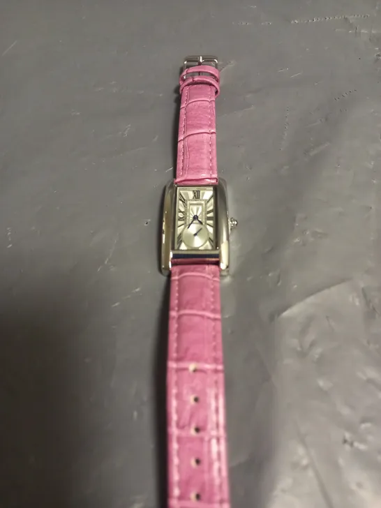 LADIES STOCKWELL WATCH TEXTURED DIAL WITH SUB DIAL MINUTE LEATHER STRAP