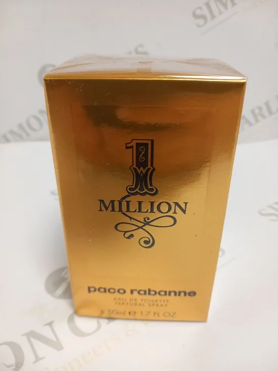 BOXED AND SEALEDPACO RABANNE 1 MILLION EAU DE TOILETTE 50ML