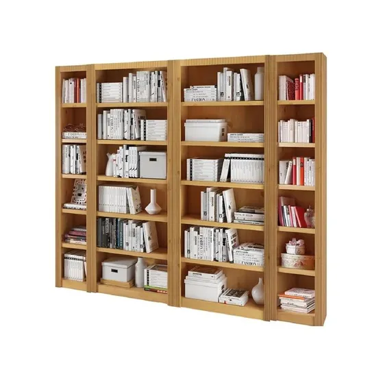 BOXED ELONA 213CM H X 245CM W SOLID WOOD BOOKCASE (2 BOXES)