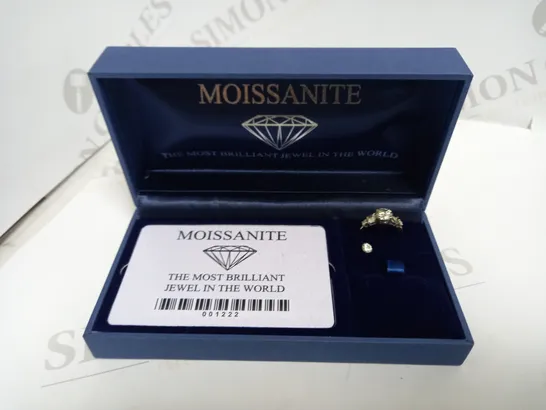 MOISSANITE 9CT GOLD 2 CARAT EQ MOISSANITE 5 STONE TAPERED RING SIZE P RRP £429