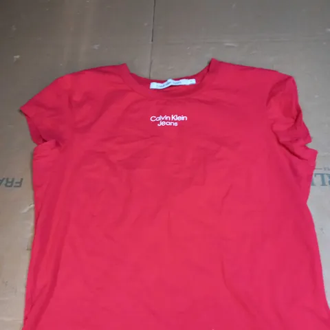 CALVIN KLEIN JEAN LOGO SHIRT IN RED SIZE M