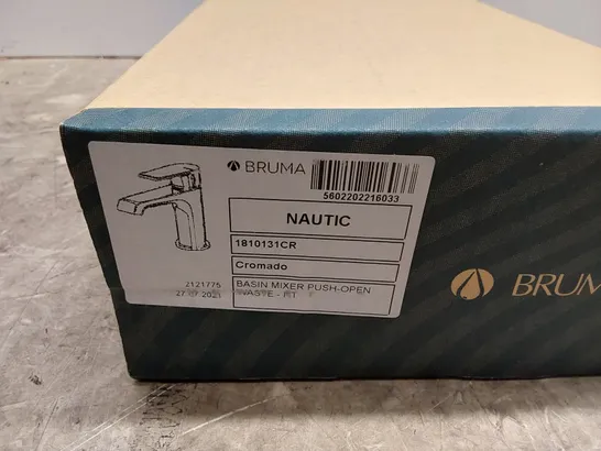 BOXED BRUMA NAUTIC BASIN MIXER WITH PUSH-OPEN WASTE - CHROME